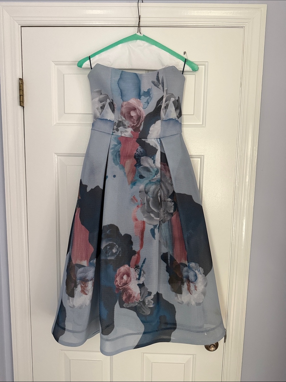 Nicholas NICHOLAS MESH BALL DRESS PAINTED FLORAL